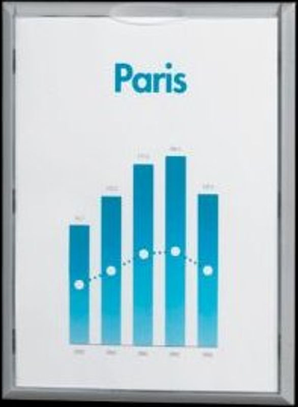 Paperflow Infodisplay in Silber und Weiß, B/H/T: 23,7 x 32,2 x 2,3 cm - Bild 3