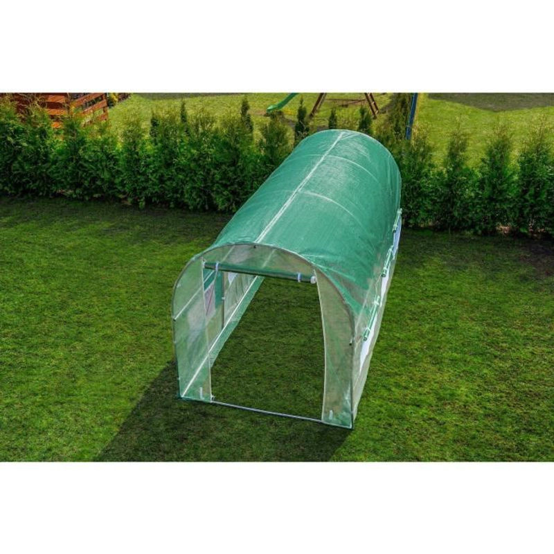 Viking Choice Gewächshaus mit grüner PE-Folie und Moskitonetzfenster, Farbe: Grün, B/T/H: 4 x 2,5 x 2 m - Bild 3
