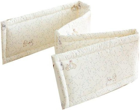 Universeller Gitterbett-Stoßfänger in Beige mit atmungsaktiver Baumwollpolsterung für dein Babybett - Bild 1