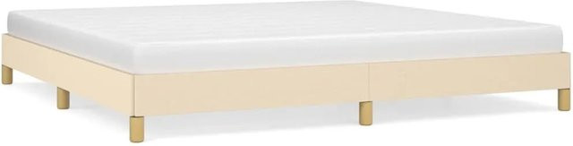 vidaXL Polsterbett aus Stoff in Creme und Beige B/T/H: 200 x 200 x 203 cm - Bild 1