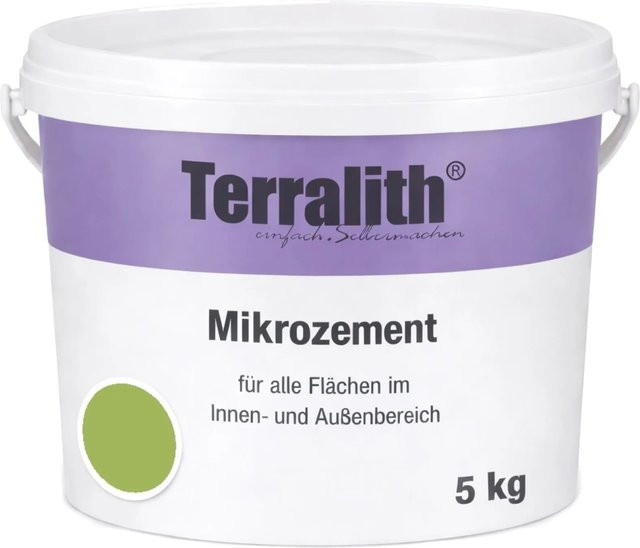 Terralith Mikrozement Fix & Fertig LFC0543 in Grün, 5 kg für 3,5 qm, Körnung 0-2 mm - Bild 1