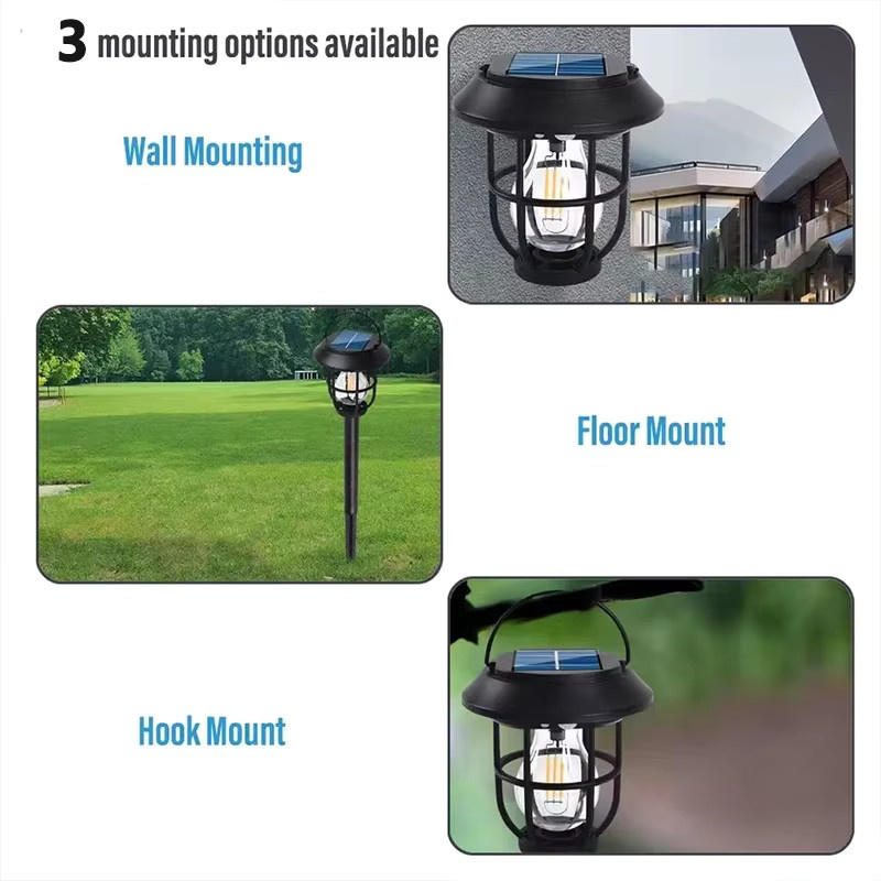 Super-Cheese Solar LED Gartenleuchten mit Bewegungssensor, 3-in-1 Dekorative Outdoor Wand- und Bodenlampen in Schwarz mit Warmweißem Licht - Bild 2