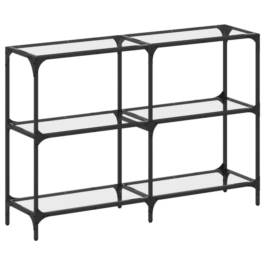 vidaXL Konsolentisch modern mit Glasplatte in Transparent, B/T/H: 118,5 x 30 x 81 cm - Bild 1
