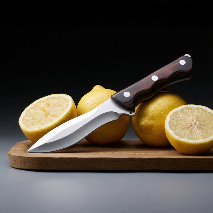 XIAOTIANLAI Handmesser aus Edelstahl mit Full-Tang-Design und Holzgriff für Fleisch, Gemüse und Obst - Bild 2