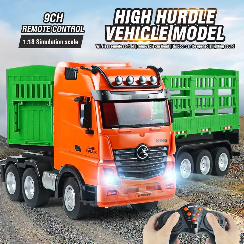 HUINA RC High Hurdle Transporter Truck, 1:18, mit Sound und LED, Fahrzeug - Bild 3