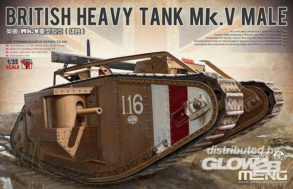 MENG Models British Heavy Tank Mk. V Male, Fahrzeug, ab 14 Jahren - Bild 1