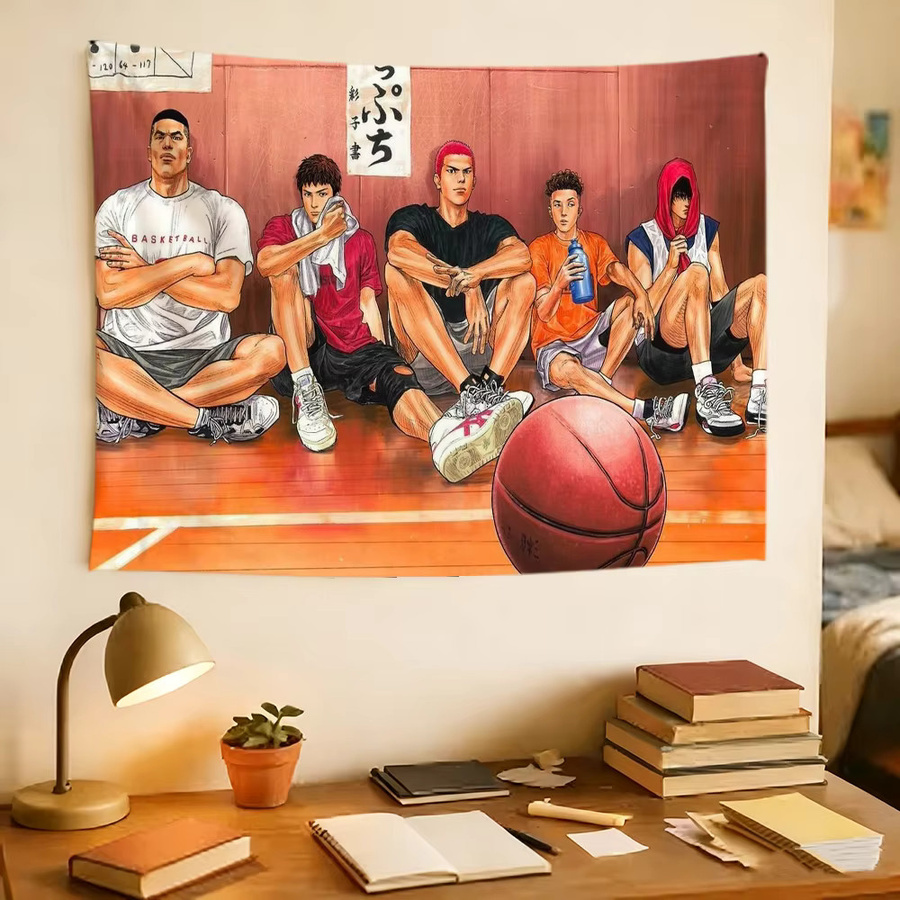 S-SlamS Basketball-Anime-Flagge in Multicolour, rechteckiges Textil-Banner für Innen und Außen, Breite: 60 cm, Höhe: 40 cm - Bild 3