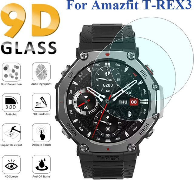 Huami Displayschutzfolie für Amazfit T-REX 3, HD-Hartglas, transparent - Bild 1