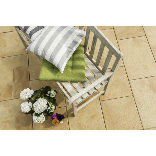 Mr. GARDENER Terrassenplatte Cuneo aus Beton in Rosa und Beige mit gefasten Kanten - Bild 1