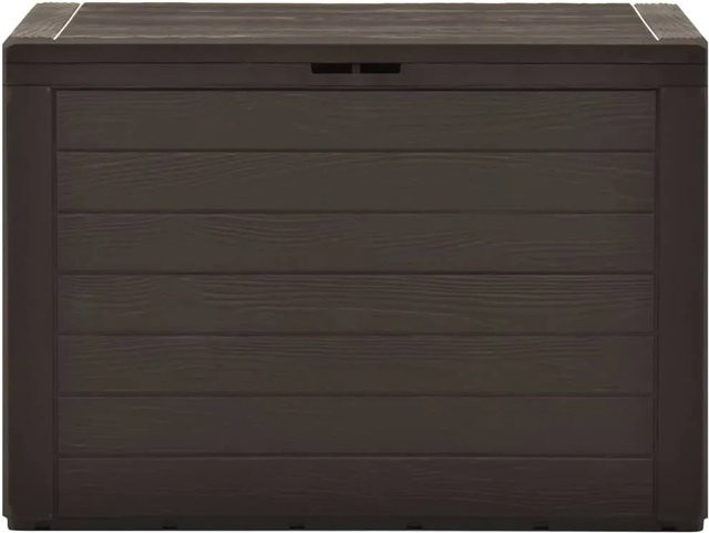 vidaXL Gartenbox aus Kunststoff in Braun, B/T/H: 78 x 44 x 55 cm - Bild 1