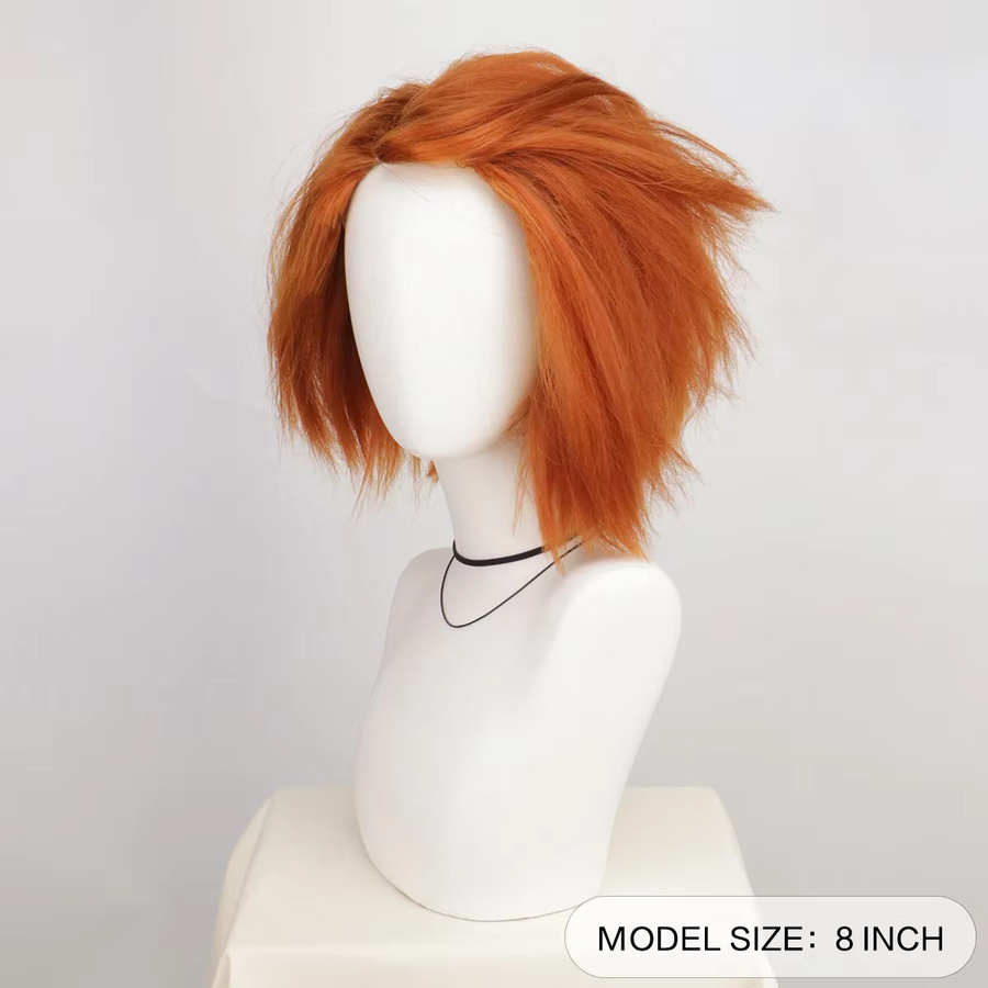 Anime Seed of Chucky Orange Kurze Cosplay Perücke, Synthetisch - Bild 2