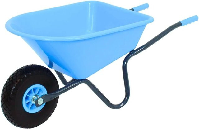 Galaflor Kinderschubkarre Blau aus Kunststoff für den Garten - Bild 1