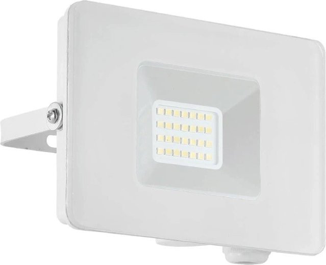 Eglo LED-Außenstrahler Faedo Weiß aus Aluminiumguss und Glas, IP65, B/H: 9,5 x 13 cm - Bild 1