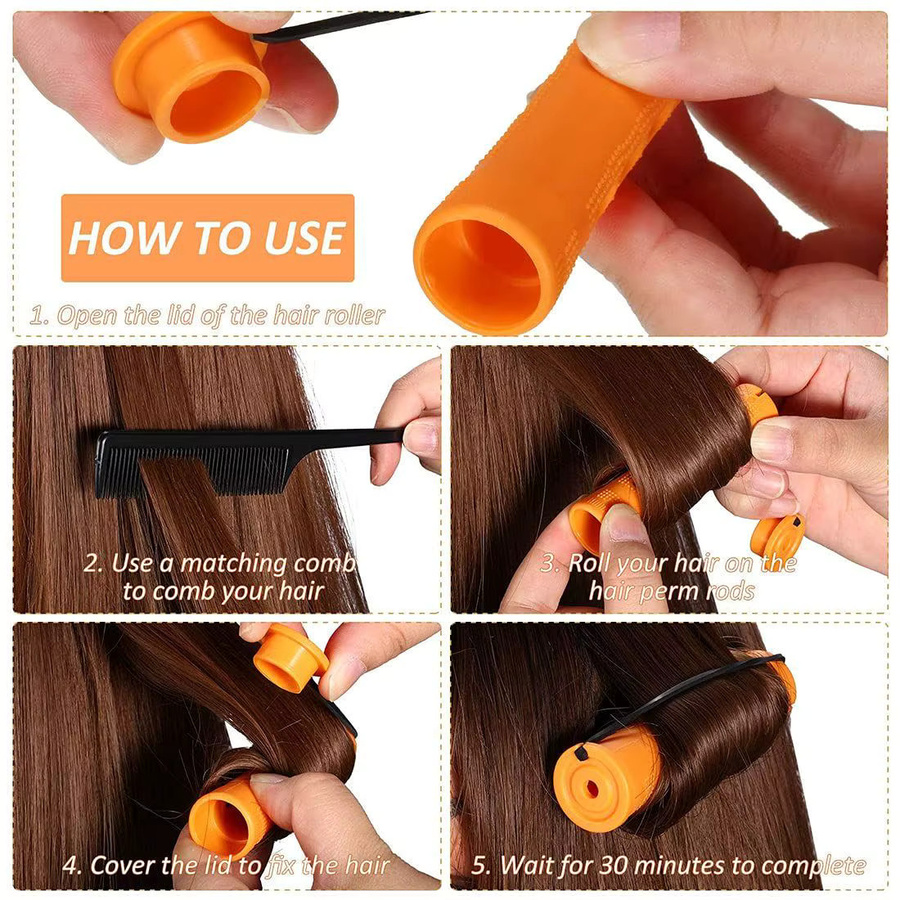 Haar Kalt Roller Heatless Curling Lockenwickler, 10 Stück - Bild 4