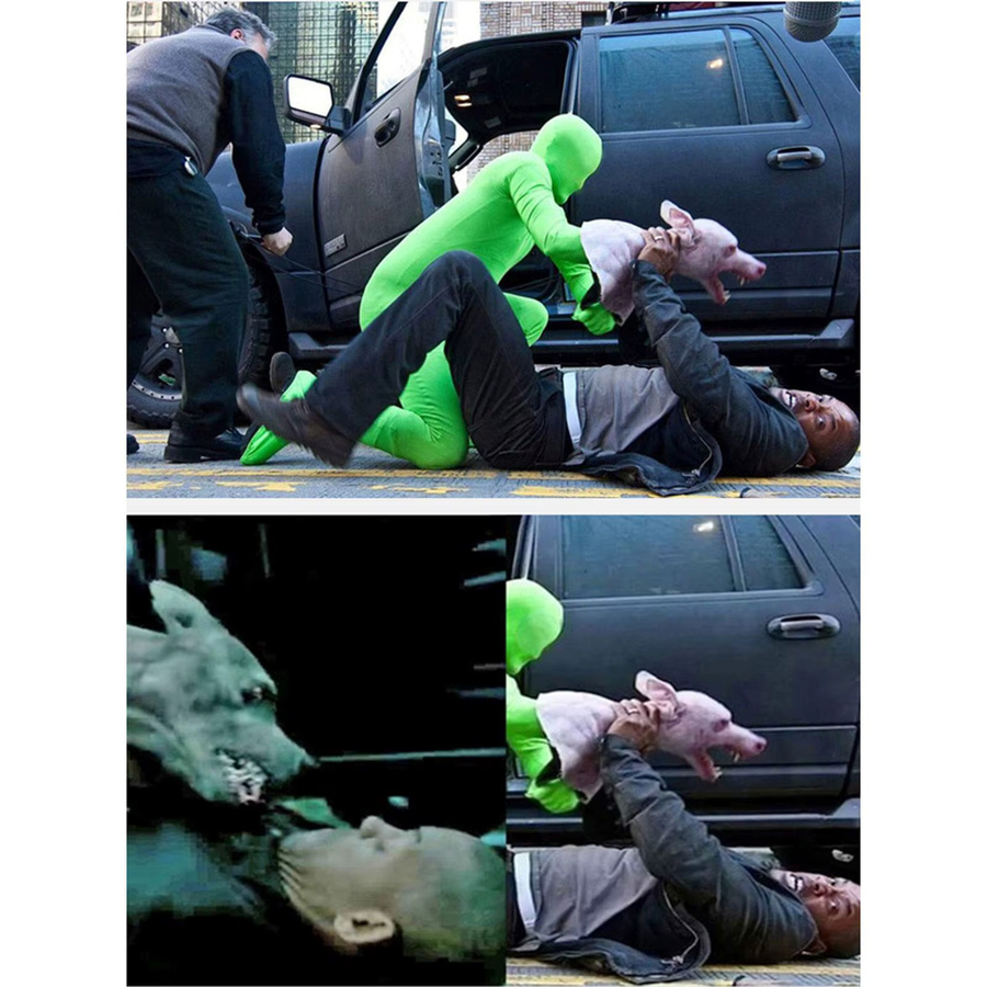 Green Screen Suit Chroma Key Bodysuit für Fotografie und Video mit unsichtbarem Effekt in Grün - Bild 2