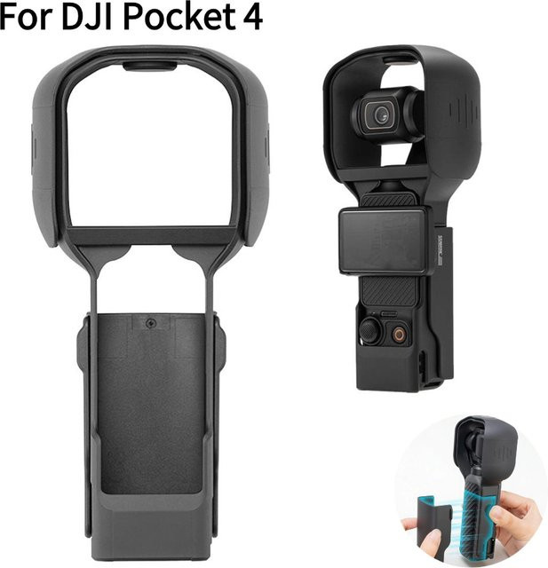 DJI Pocket 4 Objektiv-Sonnenblende und Schutzhülle in Schwarz für Handheld-Gimbal-Kameras und Vlogging - Bild 1
