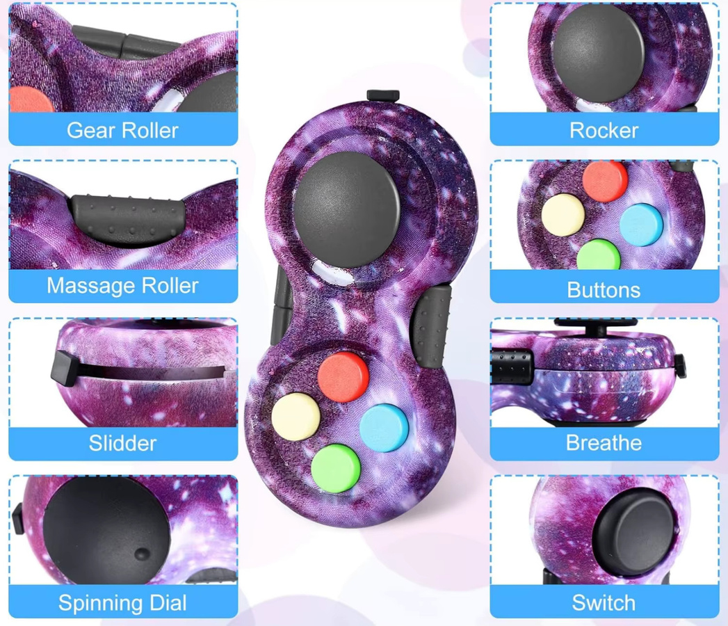Retro Classic Fidget Pad Handheld Controller Fidget Toy in Multicolour - Bild 3