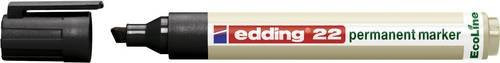 Edding 22 EcoLine Permanentmarker mit Keilspitze in Schwarz - Bild 1