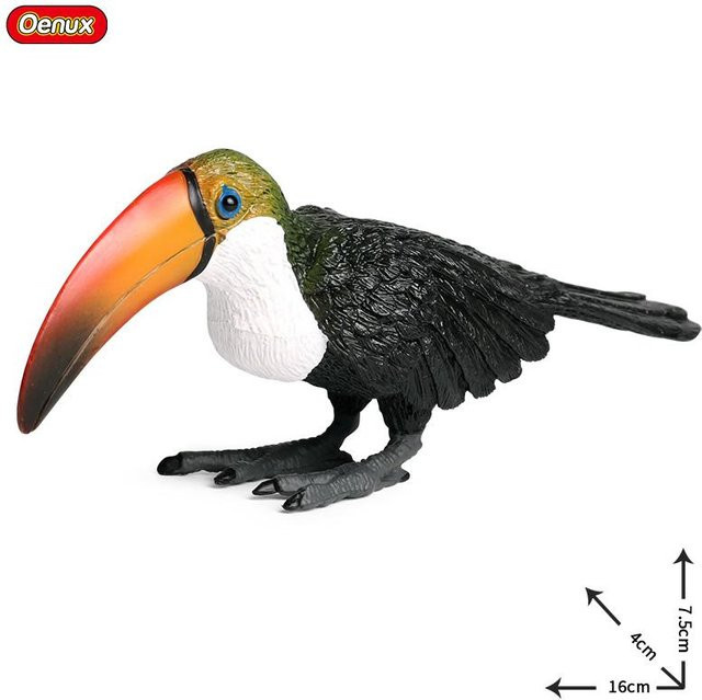Oenux Vogelnester Tiere Pfau Papagei Trogon Nashornvogel Eule Actionfiguren PVC ab 3 Jahren - Bild 1