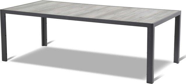 Hartman Tanger Esstisch aus Keramik und Aluminium in Anthrazit und Grey Wood, B/T: 228 x 105 cm - Bild 1