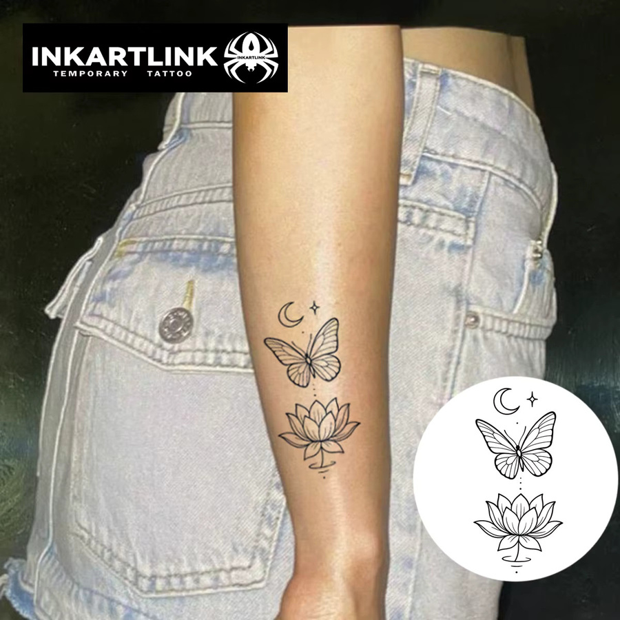 INKARTLINK Temporäre Tattoo Aufkleber, Wasserdicht - Bild 2