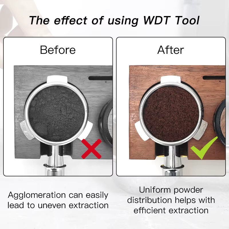 KISSHOME WDT-Tool Magnetischer Espresso-Rührer in Schwarz für Delonghi Breville E61 Siebträger Barista-Zubehör - Bild 4