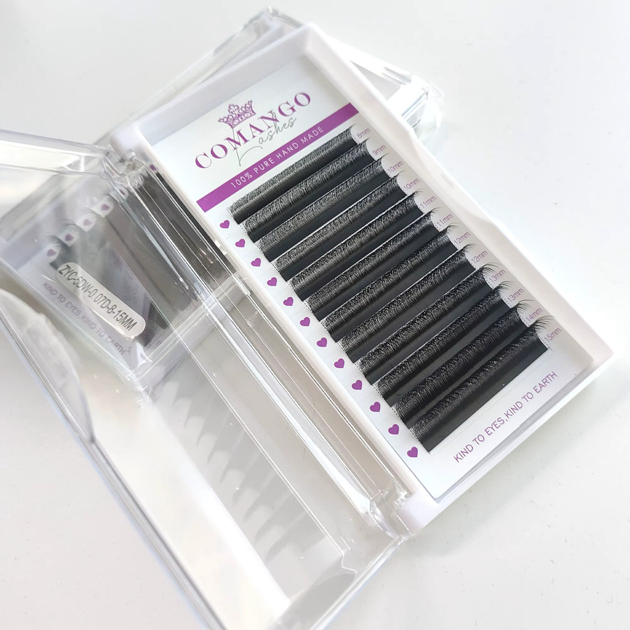 CoMango W-Stil Wimpernverlängerungen, 8–15 mm, natürlich, Unisex - Bild 6