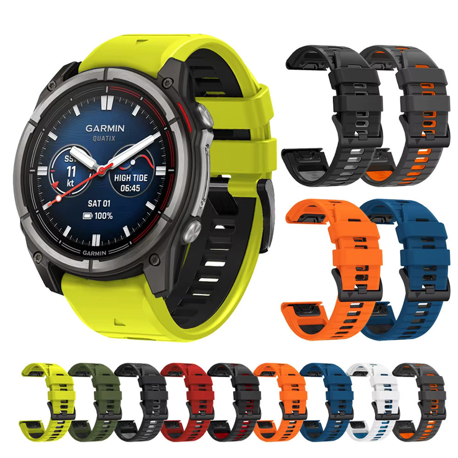 Garmin Uhrenarmband Silikon, 22/26 mm, Weiß, Unisex - Bild 5