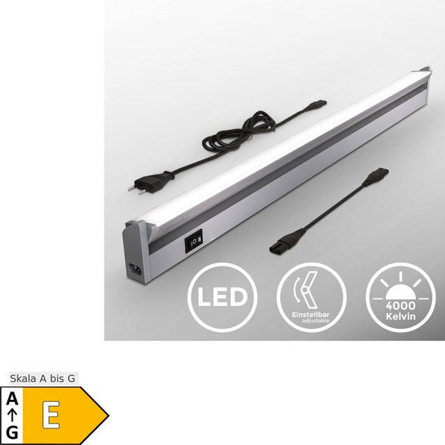 B.K.Licht LED Unterbauleuchte Maia in Silber/Grau aus Aluminium für Küche und Möbel - Bild 1