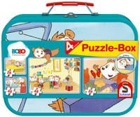 Schmidt Spiele Bobo Siebenschläfer Puzzle-Box im bunten Metallkoffer für Kinder ab 3 Jahren - Bild 1