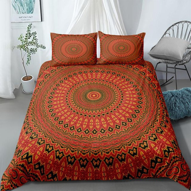 Binchi Outdoor Product Bettwäsche-Set Vintage Jade Mandala in Grün mit Motivdruck, Material Mikrofaser, B/H: 140 x 210 cm - Bild 1