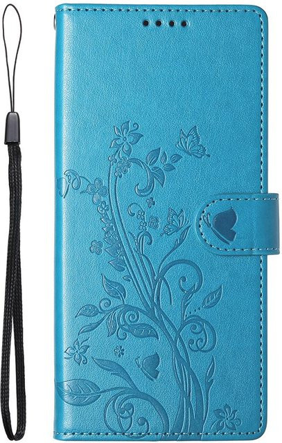 Leder-Flip-Tasche mit Kartenhalter für Samsung Galaxy S26 S25 S24 S23 S22 S21 S20 S10 Ultra FE in Blau - Bild 1