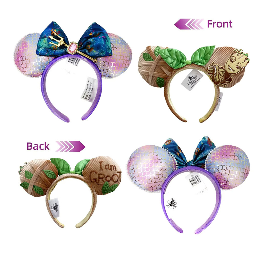 Disney Mickey Minnie Maus Ohren Haarreif, Plüsch, Fantasy, Bunt - Bild 3