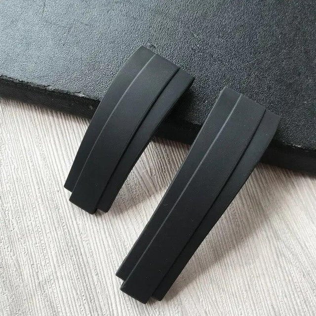 Uhrenarmband Silikon, 20 mm, Schwarz, Unisex - Bild 1