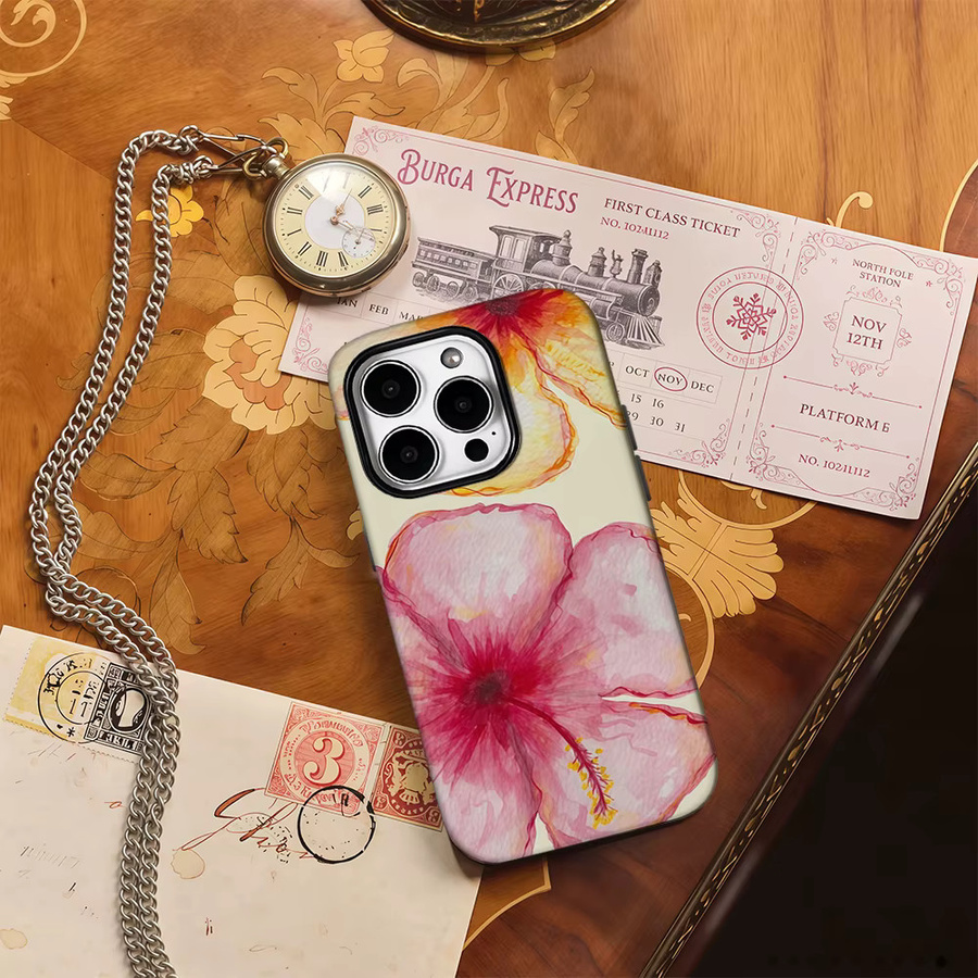 Potdemiel Handyhülle Hibiscus Flower Yellow für iPhone 11 bis iPhone 16 Pro Max Plus mit doppelschichtiger Rückseite - Bild 2