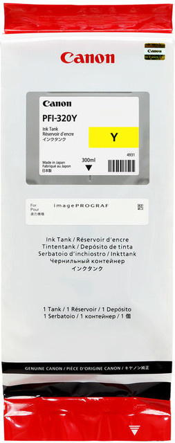 Canon PFI-320Y Original Tintenpatrone Gelb 300 ml für imagePROGRAF TM-200, TM-205, TM-300, TM-305 - Bild 1