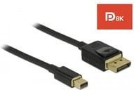 Delock Mini-DisplayPort auf DisplayPort Anschlusskabel, 8K 60Hz, Schwarz, Länge: 1 m - Bild 2