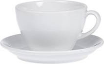 Esmeyer BISTRO Kaffeetassen-Set aus Porzellan mit Untertassen, Weiß, 6 Stück, 0,2 l pro Tasse, Höhe: 6,5 cm - Bild 1