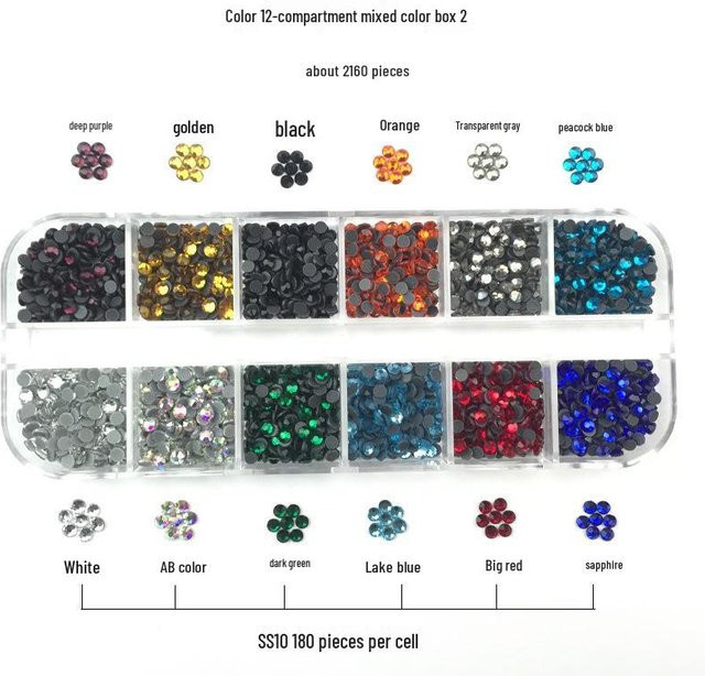 the BAY Strassstein-Setzwerkzeug-Kit mit Flachrückenkristallen und Heißkleber in Multicolour für DIY-Projekte - Bild 1