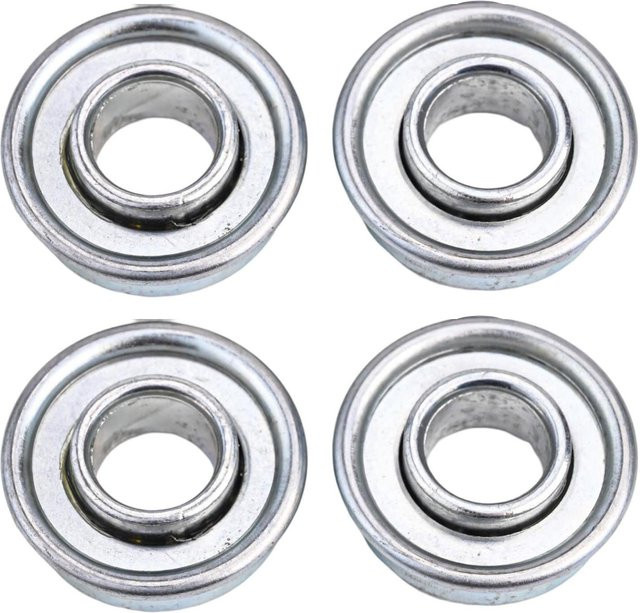 VIBRATITE Radlager Set für Rasentraktoren und Gartenpflege, 4 Stück, Metall, Silber, Durchmesser: 12,7 mm, Breite: 28,6 mm - Bild 1