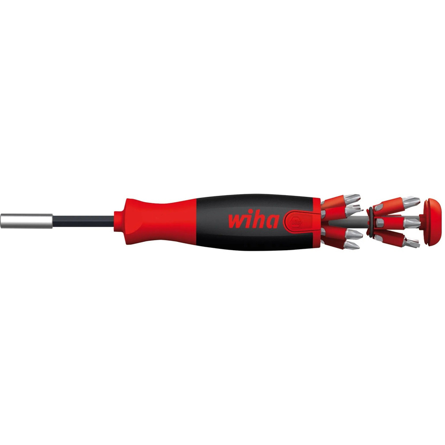 Wiha LiftUp 25 Werkstatt Schraubendreher-Set 12teilig mit Bit Magazin, magnetisch, inklusive Schlitz, Phillips, Pozidriv und TORX Bits - Bild 3