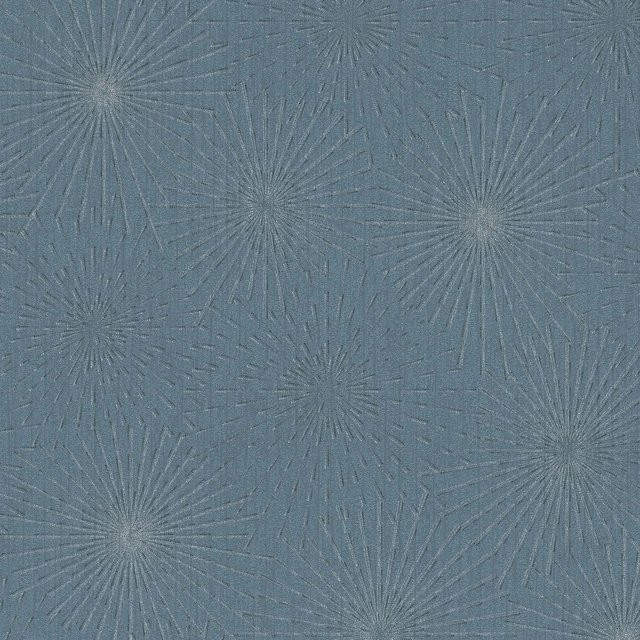 PROFHOME Grafik Tapete Abstrakt in Blau Silber Grau mit Glitzer-Effekt, Vlies-Tapete, Breite: 0,53 m, Länge: 10,05 m - Bild 1