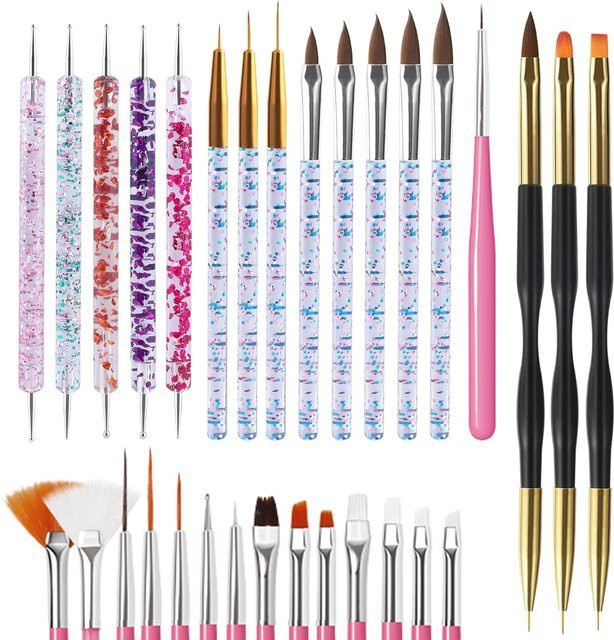 LULAA Nail Art Pinsel Set, 5/31 Stück, Nagelwerkzeug-Set - Bild 1