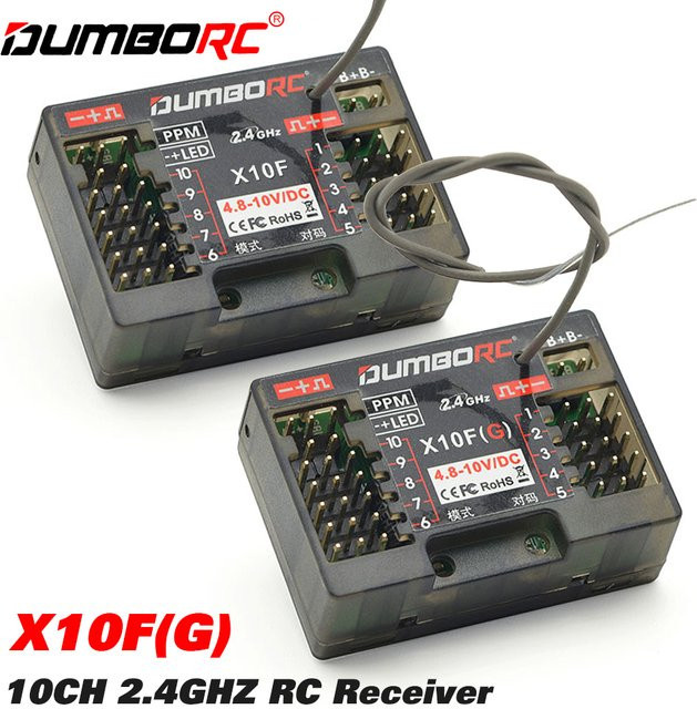 DUMBORC X10F X10FG 10CH 2,4G RC Gyro Empfänger in Schwarz für X10P-350 Sender - Bild 1