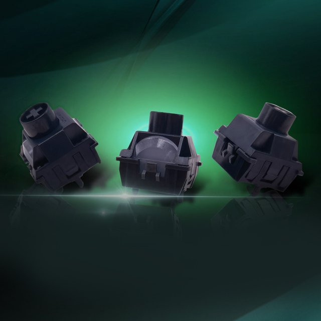 Unionwell Dark Jade Magnetschalter RGB Linear Hall Effect Switch für magnetische mechanische Tastaturen, Schwarz, POM, vorgeschmiert - Bild 1