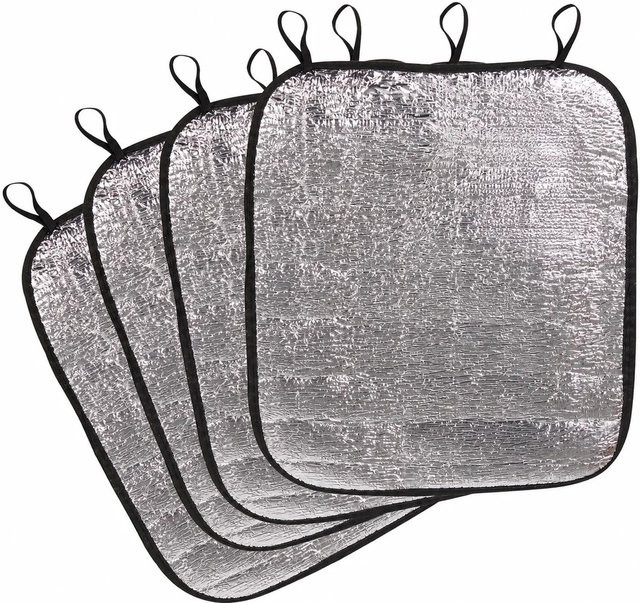 BigDean 4er Set Thermo Sitzkissen für Outdoor und Event, wasserabweisend, Farbe: Silber, B/T: 35 x 40 cm - Bild 1