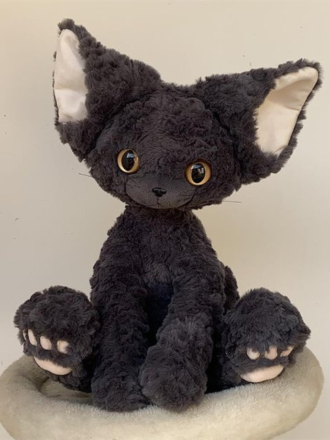 Kidsly Devon Rex-Plüschtier, Katze, Schwarz, ab 14 Jahren - Bild 1