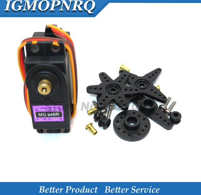 MG946R Upgrade Metall Getriebe Drehmoment Servo mit 13kg Drehmoment in Schwarz für Boot und Auto - Bild 1