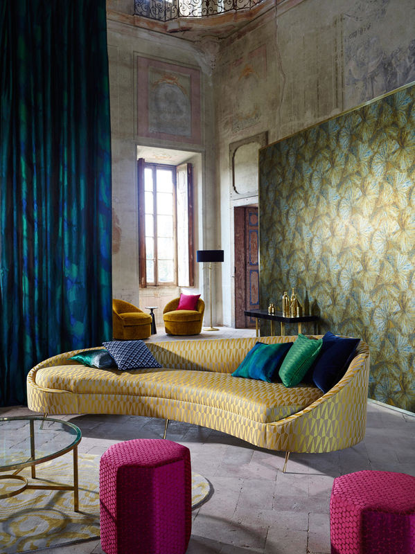 Zoffany Tapete Taisho D Tigers Eye in Gold und Multicolour mit floralem Art Deco und botanischem Muster als Vlies-Tapete mit Hochglanz-Finish - Bild 2