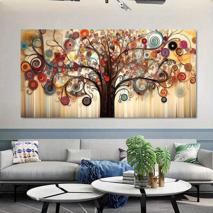 DIMENGQI Leinwandbild Baum des Lebens, moderne Wandkunst in Multicolor, B: 50 cm, H: 100 cm - Bild 2